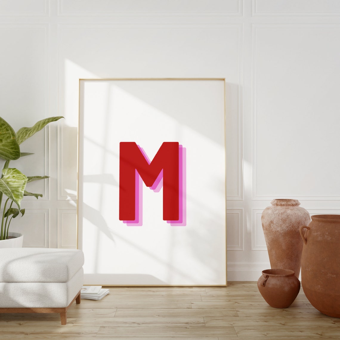 Retro Alphabet M, Retro Home Decor - Image 4