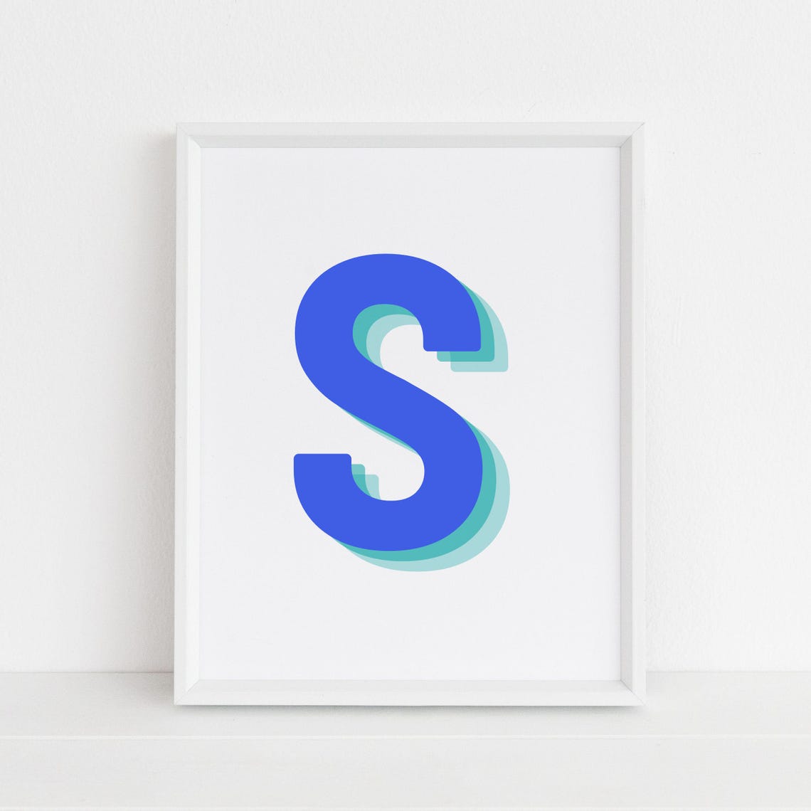 3D Alphabet S, Modern Letter Decor