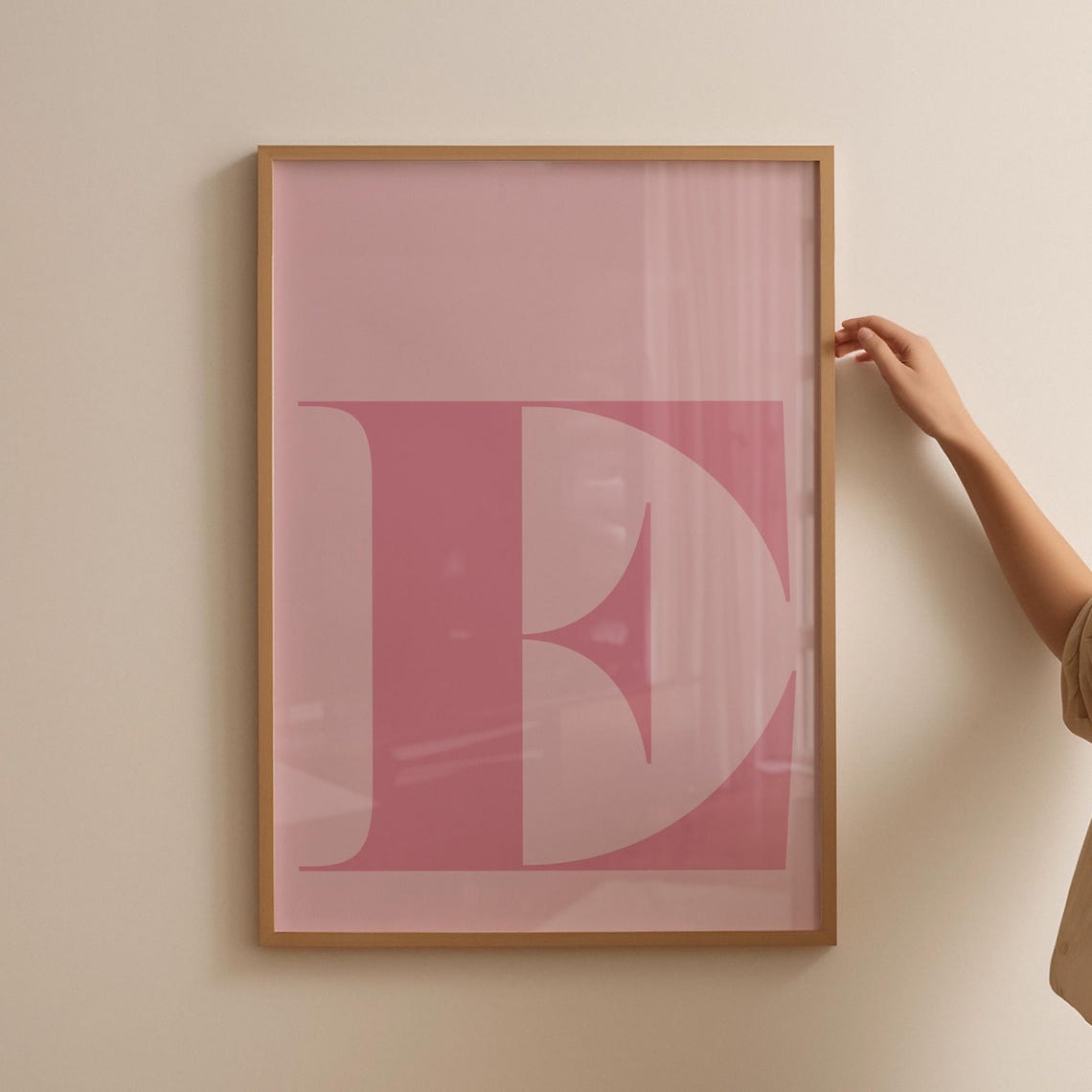 Letter E Poster, Monogram Wall Decor - Image 3