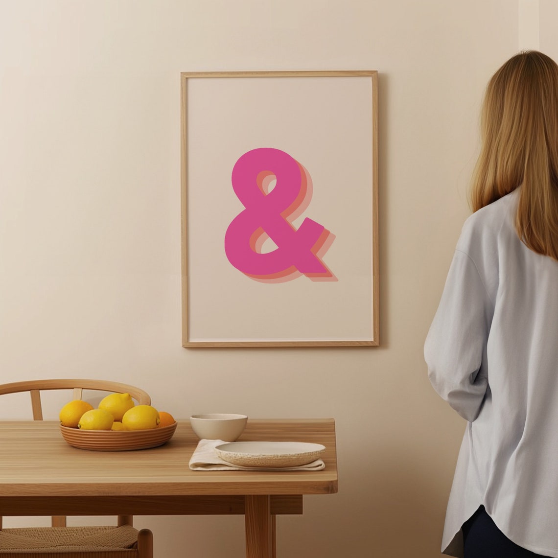 Personalised 3d Letter Print Gift For Friend Custom Alphabet Print Colourful Initials Print Personalised Initial Poster Pink Letters - Image 4