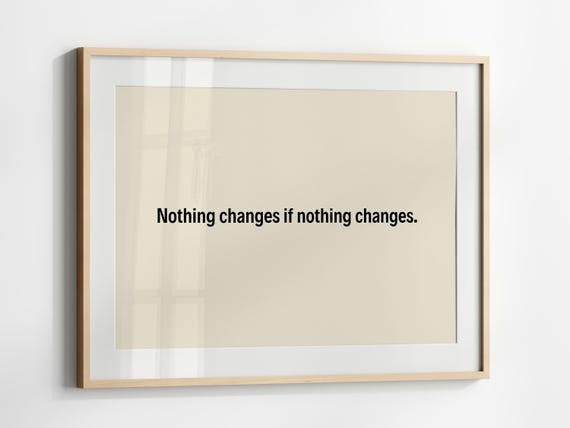 Minimalist Quote Art Print, Motivational Typography
