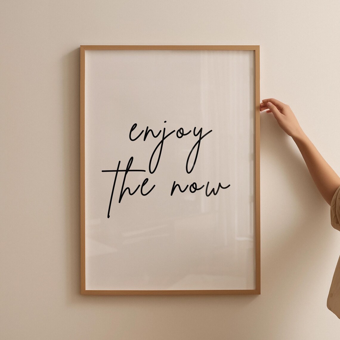 Enjoy The Now, Minimalist Inspirational Poster