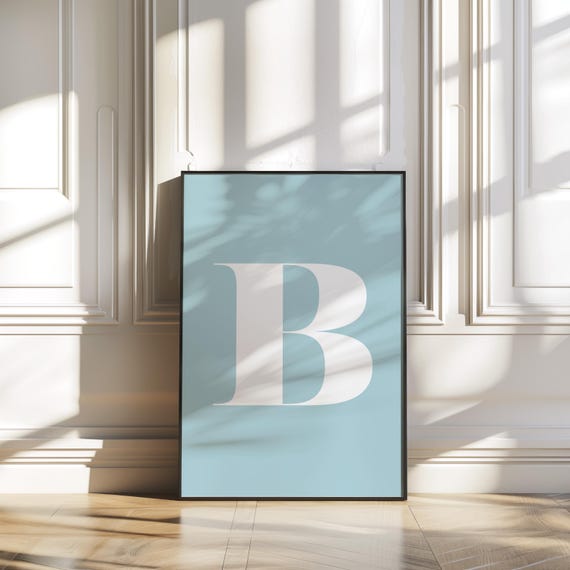 Letter B Monogram, Minimalist Poster