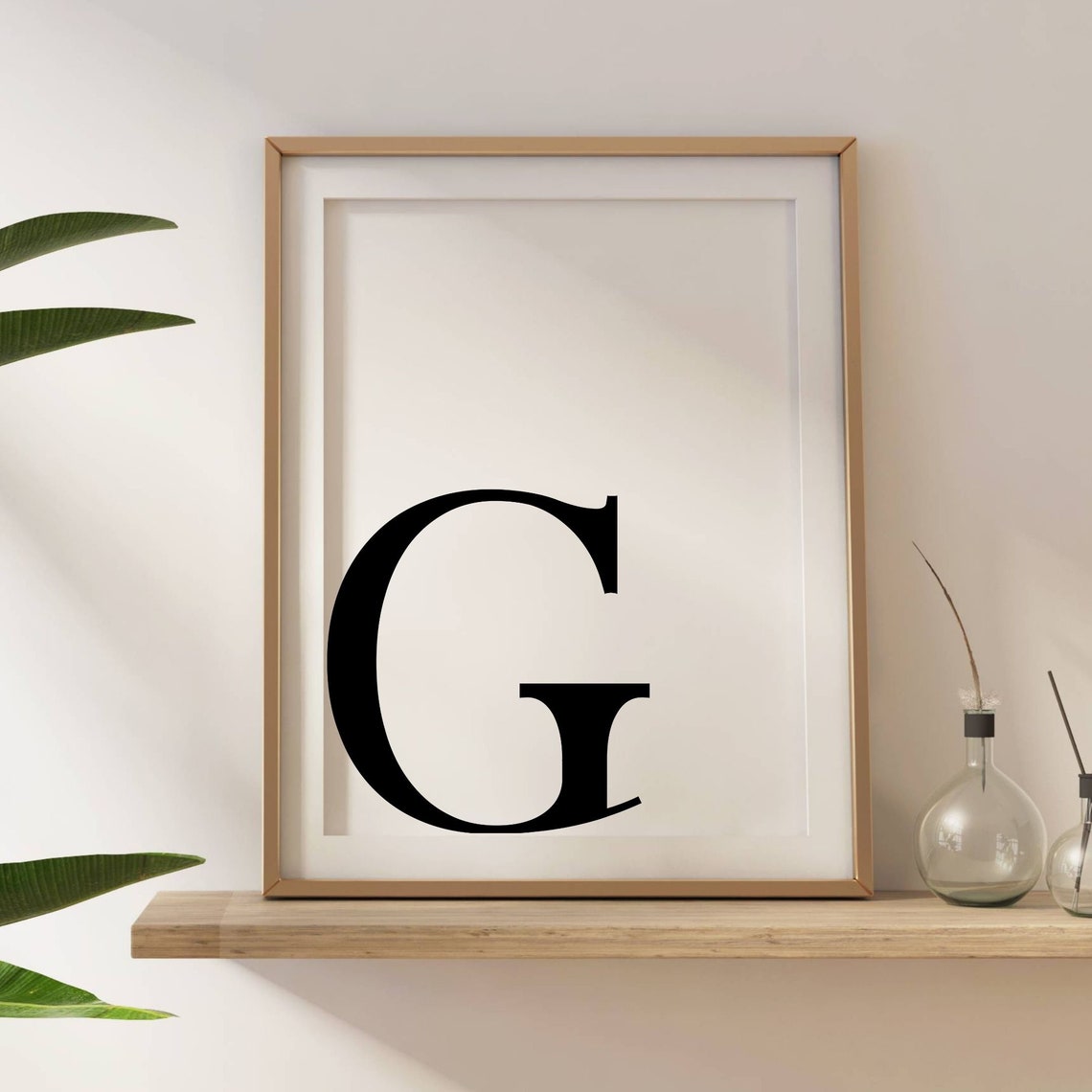 Letter G Minimalist Monogram Alphabet Art Print - Image 4