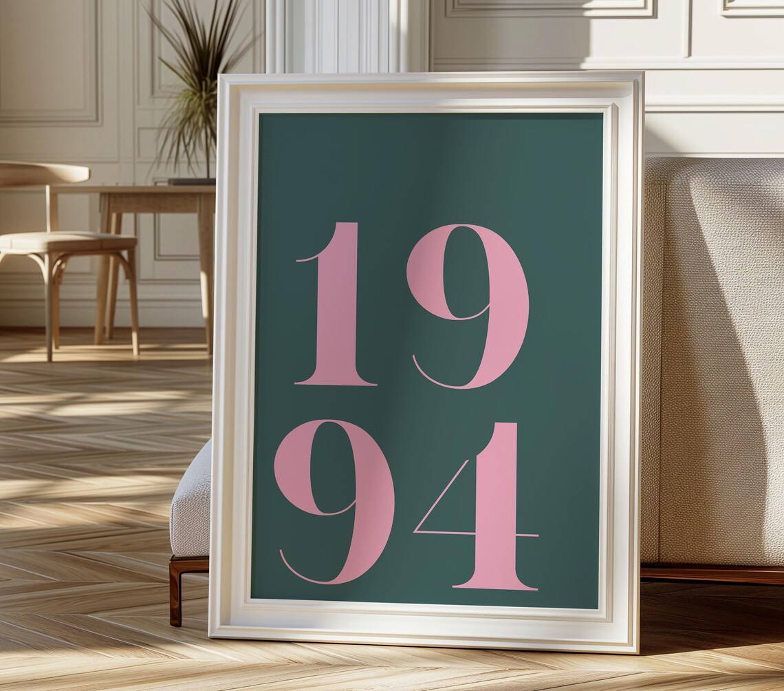 Retro 1994 Birthday, Thirty Poster Print