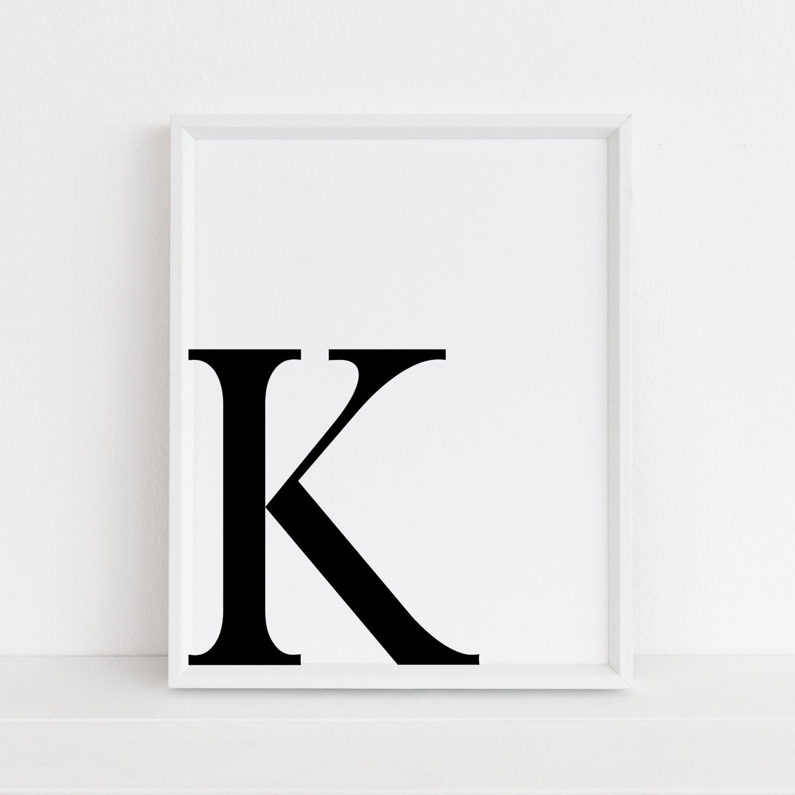 Letter K Print, Minimalist Monogram Art - Image 3