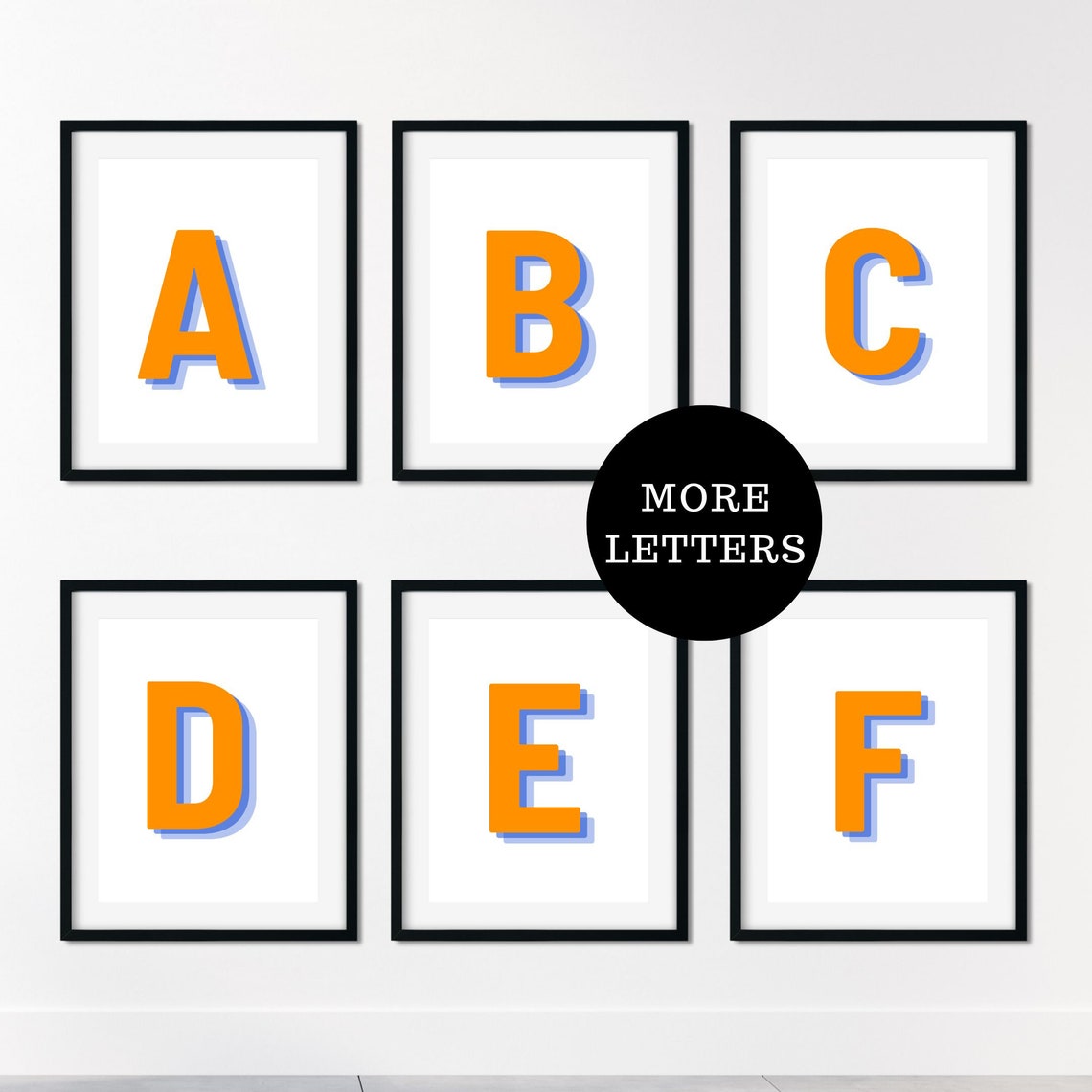 Retro 3D Letter D Monogram Art Print - Image 2