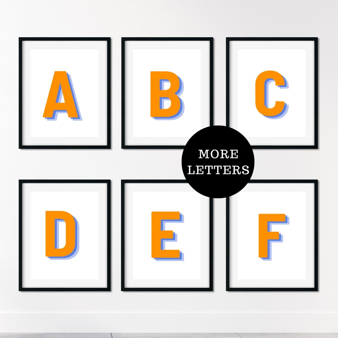 Retro 3D Letter X Monogram, Baby Letter Art - Image 2