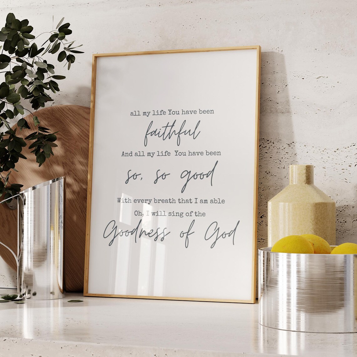Goodness Of God Lyric Christian Praise Song Print