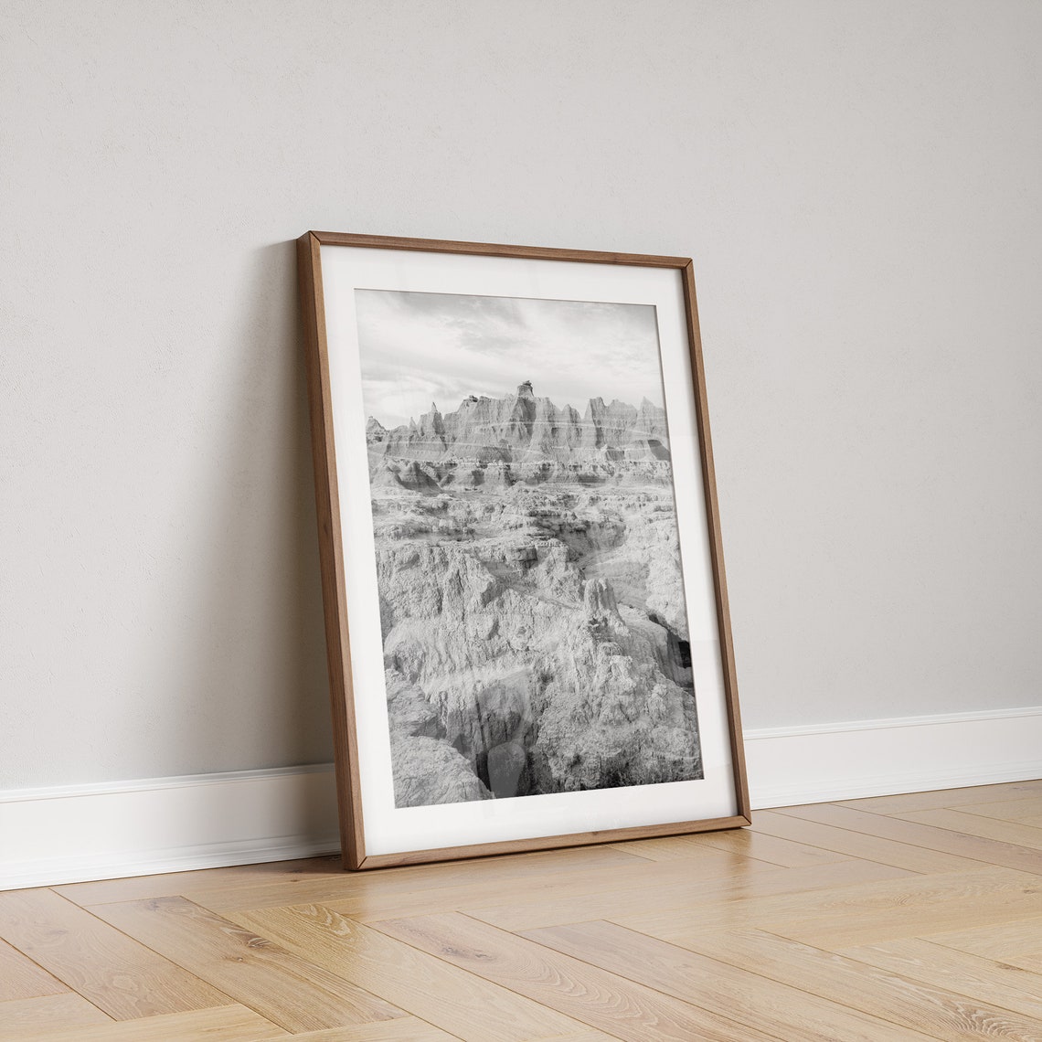 Badlands National Park South Dakota United States Instant Black White Photography Travel Poster Usa Art Print Pinnacles - Image 2