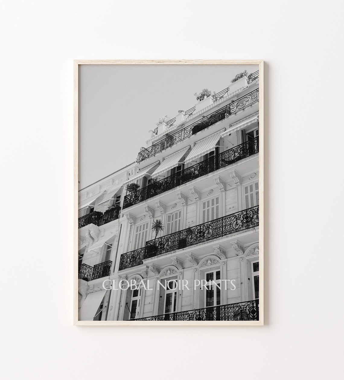 Cannes France Balcony House Instant Black White Photography Wall Art Travel Poster French Art Print Cte Dazur - Image 2