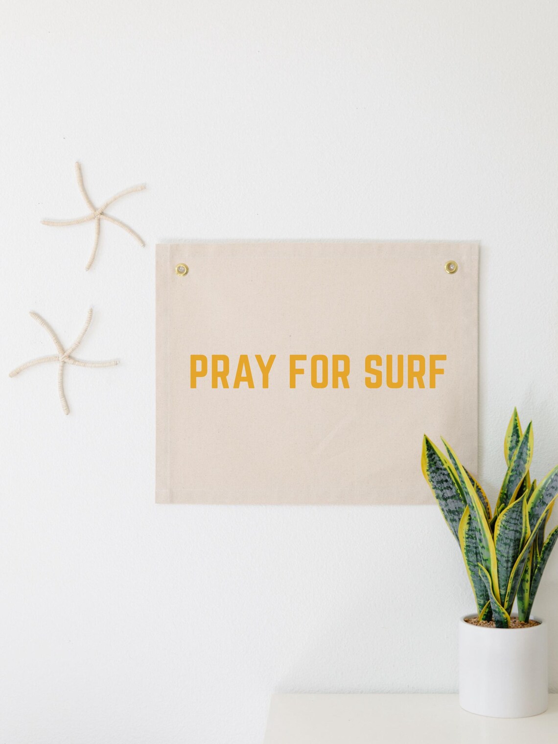 Pray For Surf Beach Nursery Wall Banner Art Print - Image 3