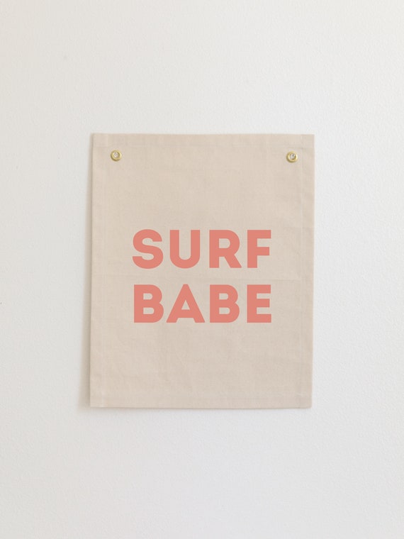 Surf Babe Boho Surf Art, Beach Nursery Decor