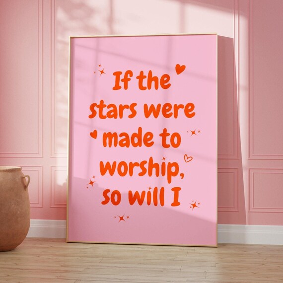Modern Christian Wall Art Stars Worship Scripture Wall Art Minimalist Christian Psalm 148 Poster Trendy God Bible Art