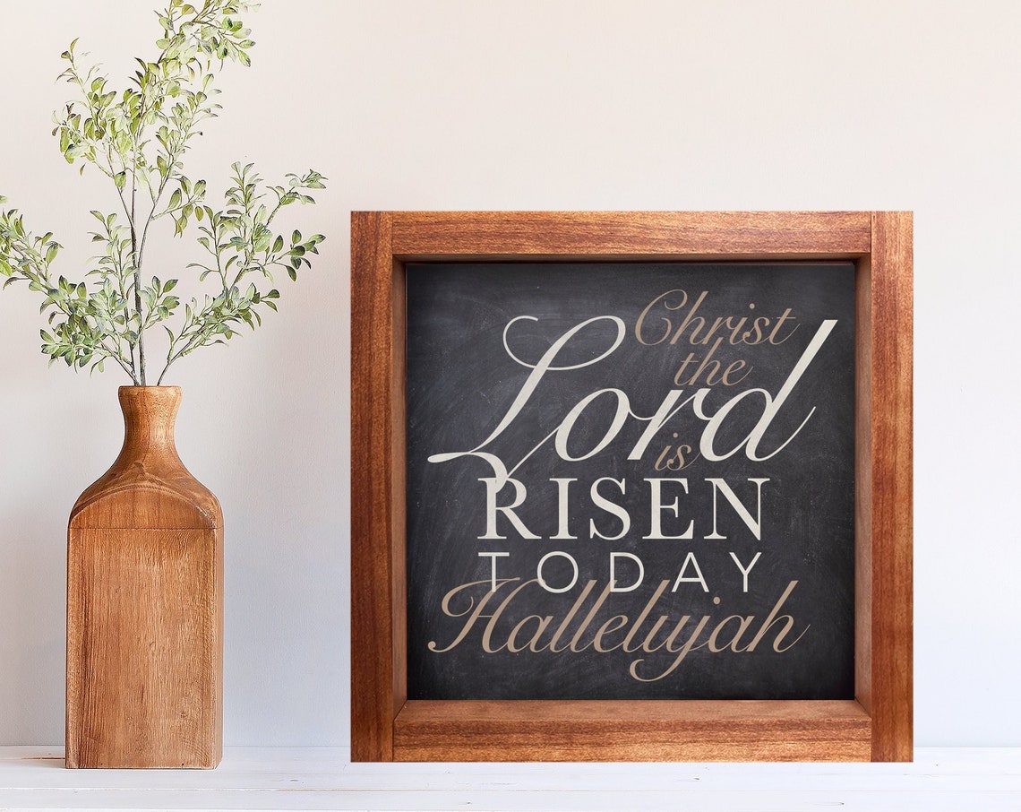 Christ The Lord Is Risen Today Hallelujah Easter Decor Poster