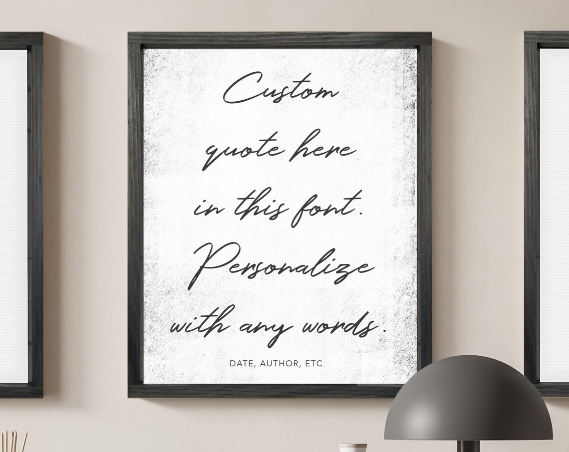 Custom Grunge Textured Quote Art Print, Birthday Gift