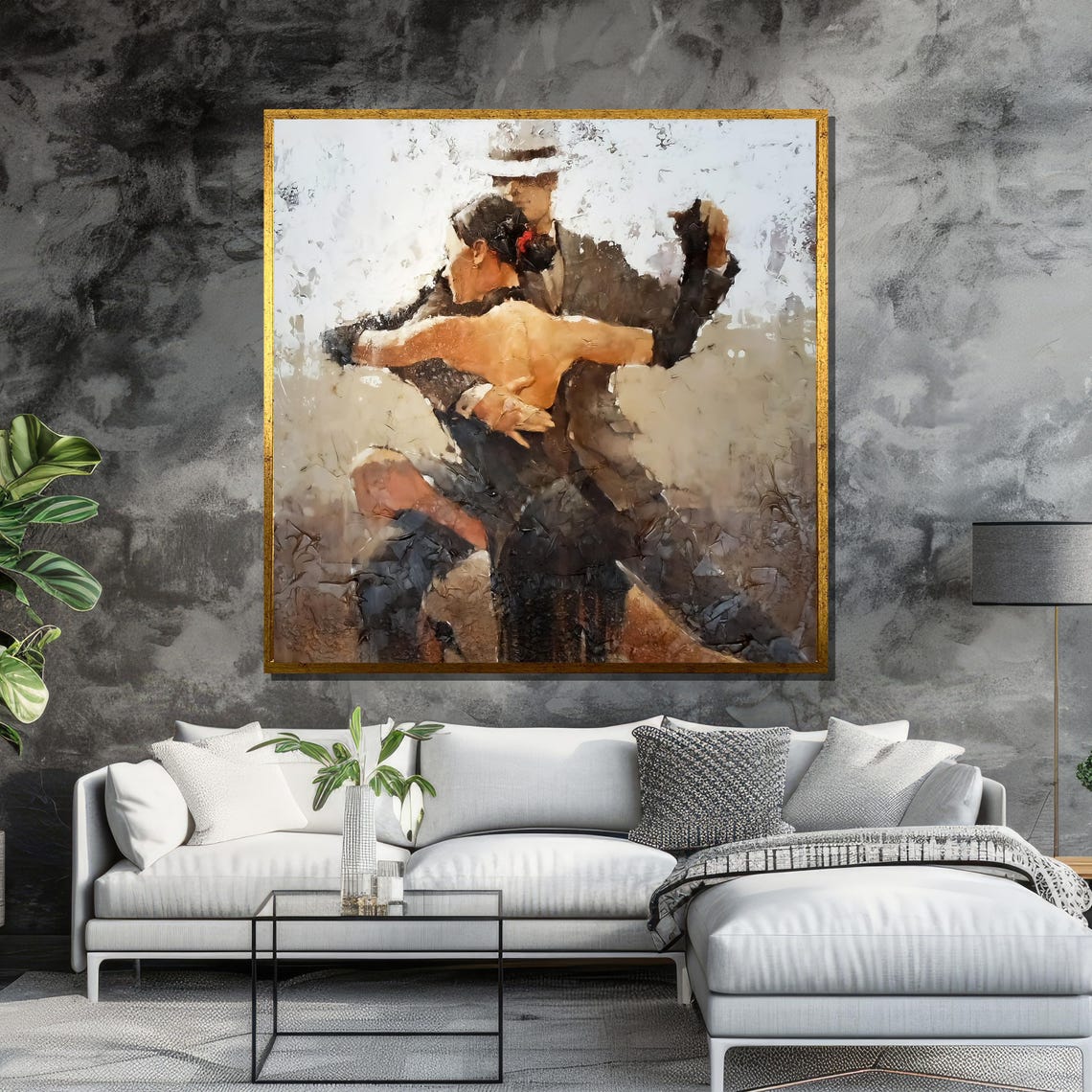 Elegant Tango Couple Art Modern Abstract Dance Wall Decor For Living Room Or Office - Image 6
