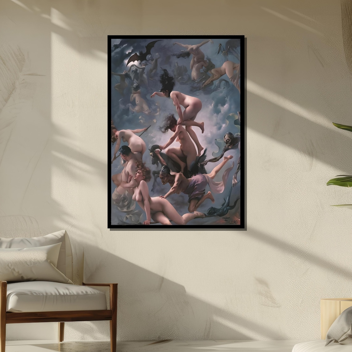 Luis Ricardo Falero Painting The Witches Sabbath Ready To Hang Fantasy Art For Living Room Or Office Decor - Image 5