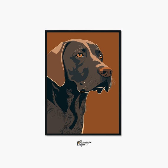 Brown Dog Abstract Art Print Scandinavian Home Decor Downloadprintable Wall Modern Dcor