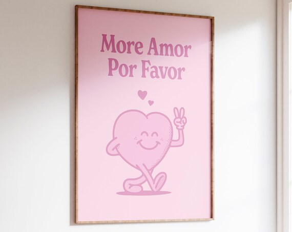 Pink Love Print Love Quote Print Art Cute Valentines Print Pink Love Wall Art Trendy Red Pink Art Print Heart Prints