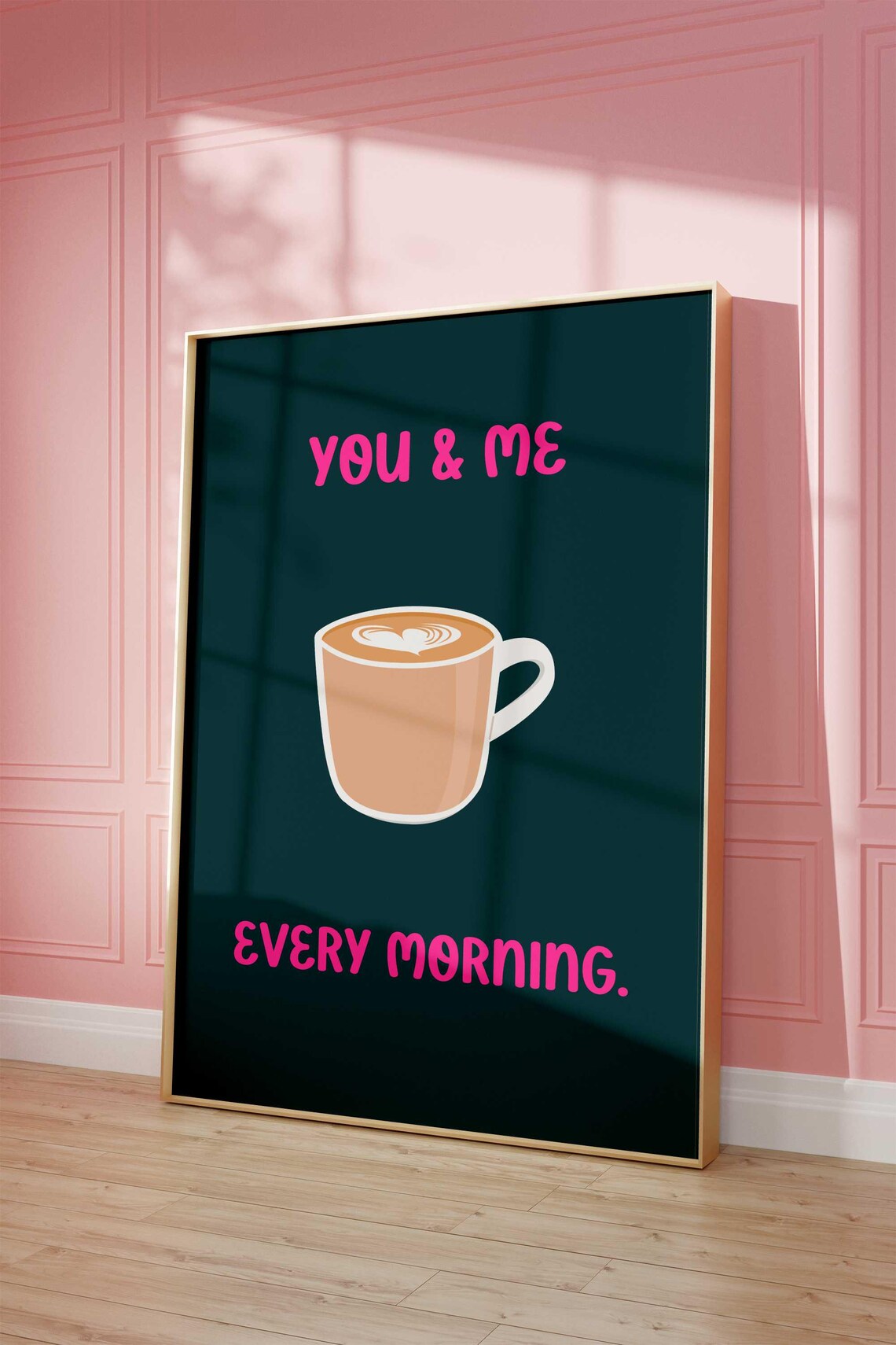 Coffee Lover Duo Set Good Morning You And Me Bold Kitchen Wall Art - Image 3