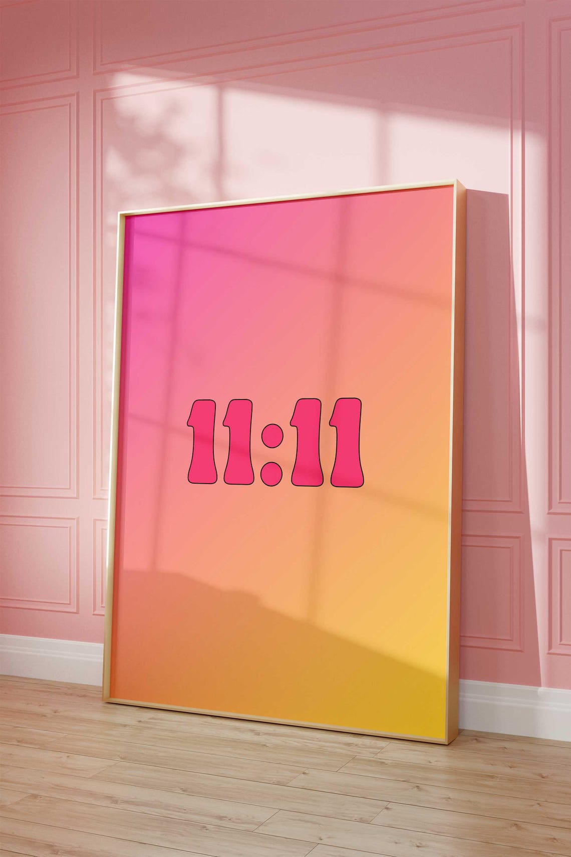 Eleven Eleven Angel Number Retro Gradient Manifesting Poster - Image 3
