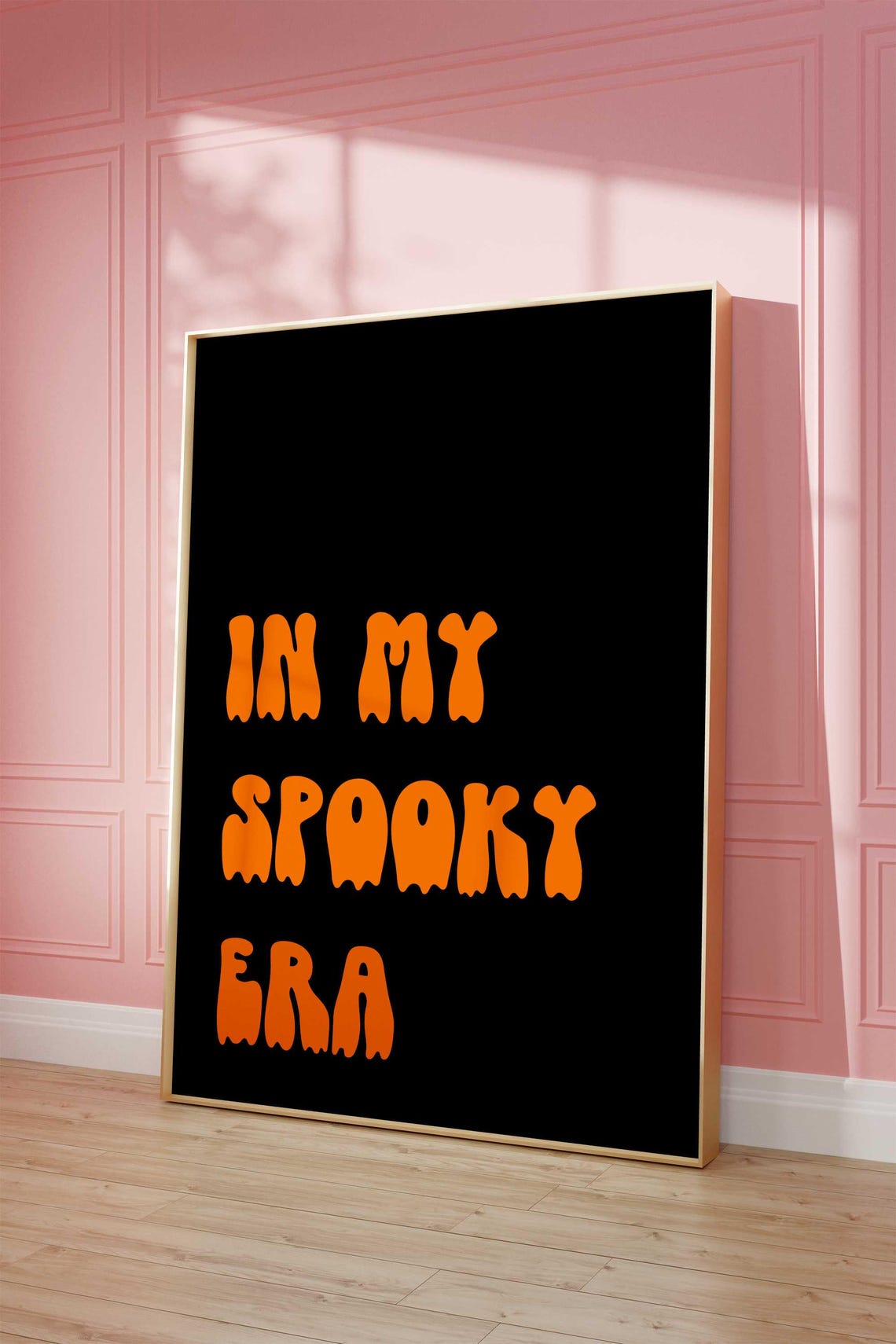In My Spooky Era Black Orange Halloween Retro Lettering Poster - Image 4