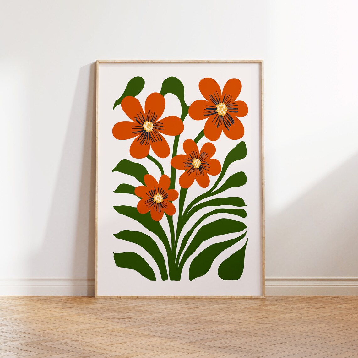 Eclectic Flowers Colorful Abstract Poster Print