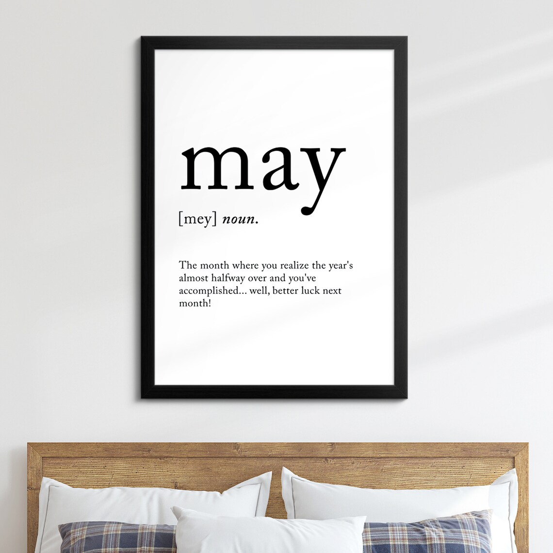 May Minimalist Definition Quote Word Art Framed Print Framed Female Wall Art Lady Poster Feminine Home Decor Gifts For Her - Image 8