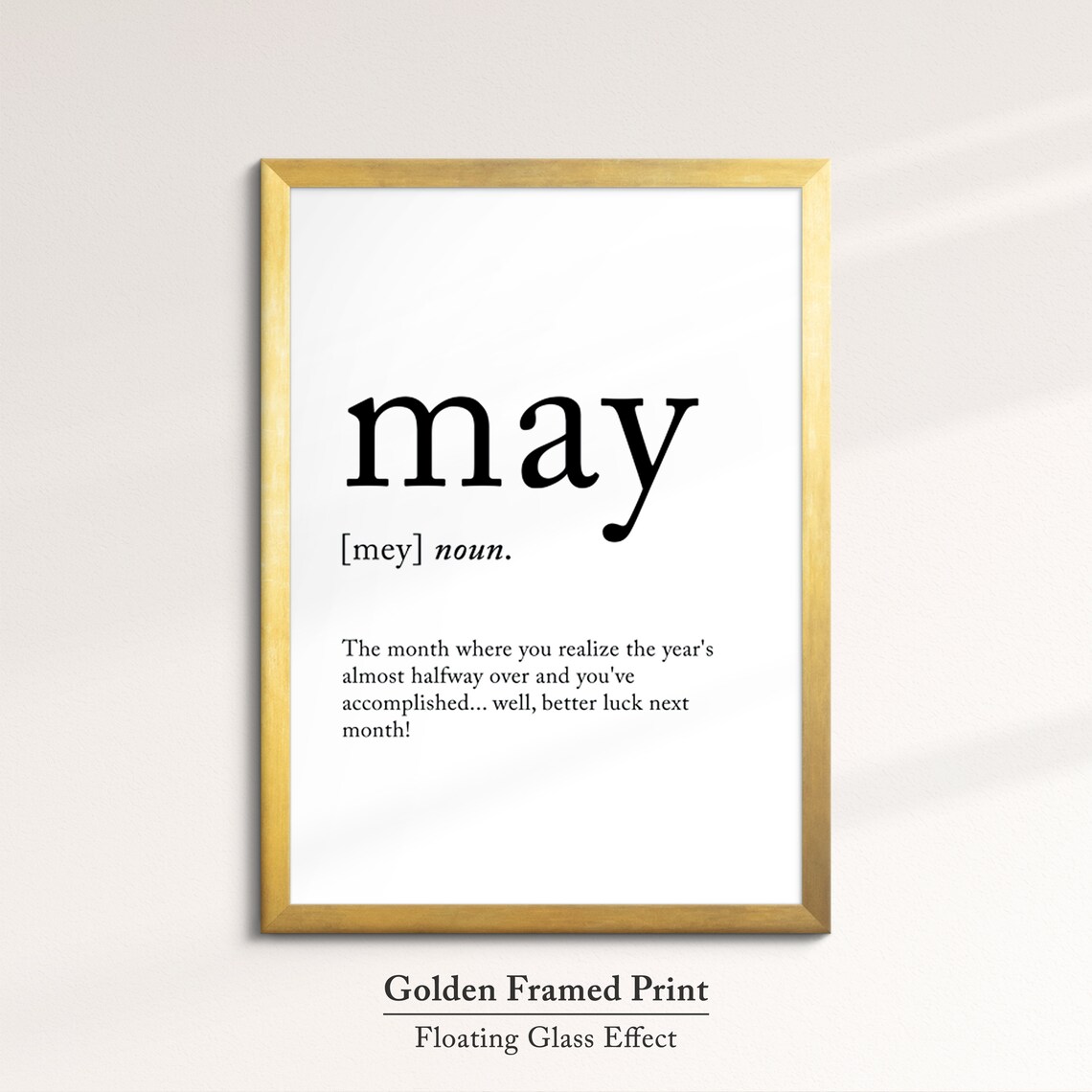 May Minimalist Definition Quote Word Art Framed Print Framed Female Wall Art Lady Poster Feminine Home Decor Gifts For Her - Image 4