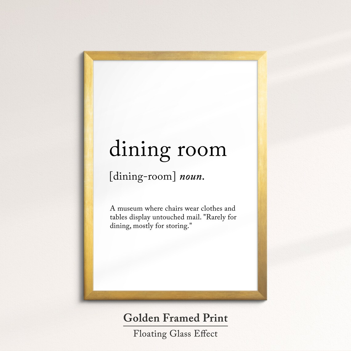Dining Room Minimalist Definition Quote Word Art Framed Print Framed Female Wall Art Lady Poster Feminine Home Decor Gifts For Her - Image 4