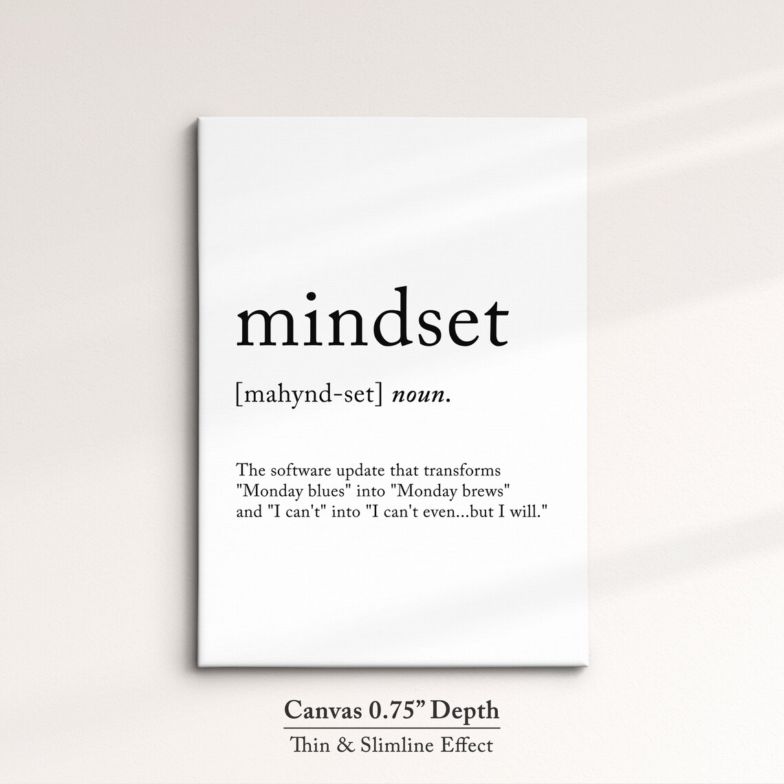 Mindset Funny Definition Dictionary Quote Minimalist Framed Print Framed Wall Art Poster Home Decor Interior Inspirational Gifts - Image 4