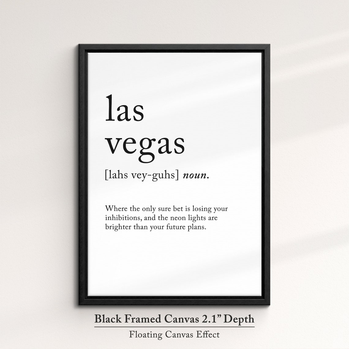 Las Vegas Dictionary Definition Funny Neon Lights Quote Wall Poster - Image 2