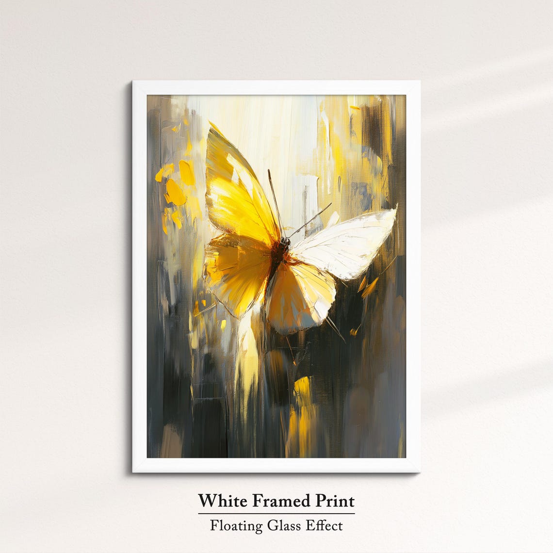 Colorful Butterfly Abstract Oil Painting Framed Print Framed Portrait Wall Art Poster Home Decor Interior Butterfly Lover Gift - Image 7