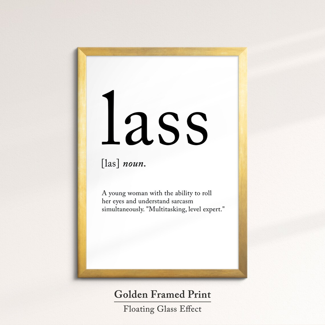 Lass Minimalist Definition Quote Word Art Framed Print Framed Female Wall Art Lady Poster Feminine Home Decor Gifts For Her - Image 4