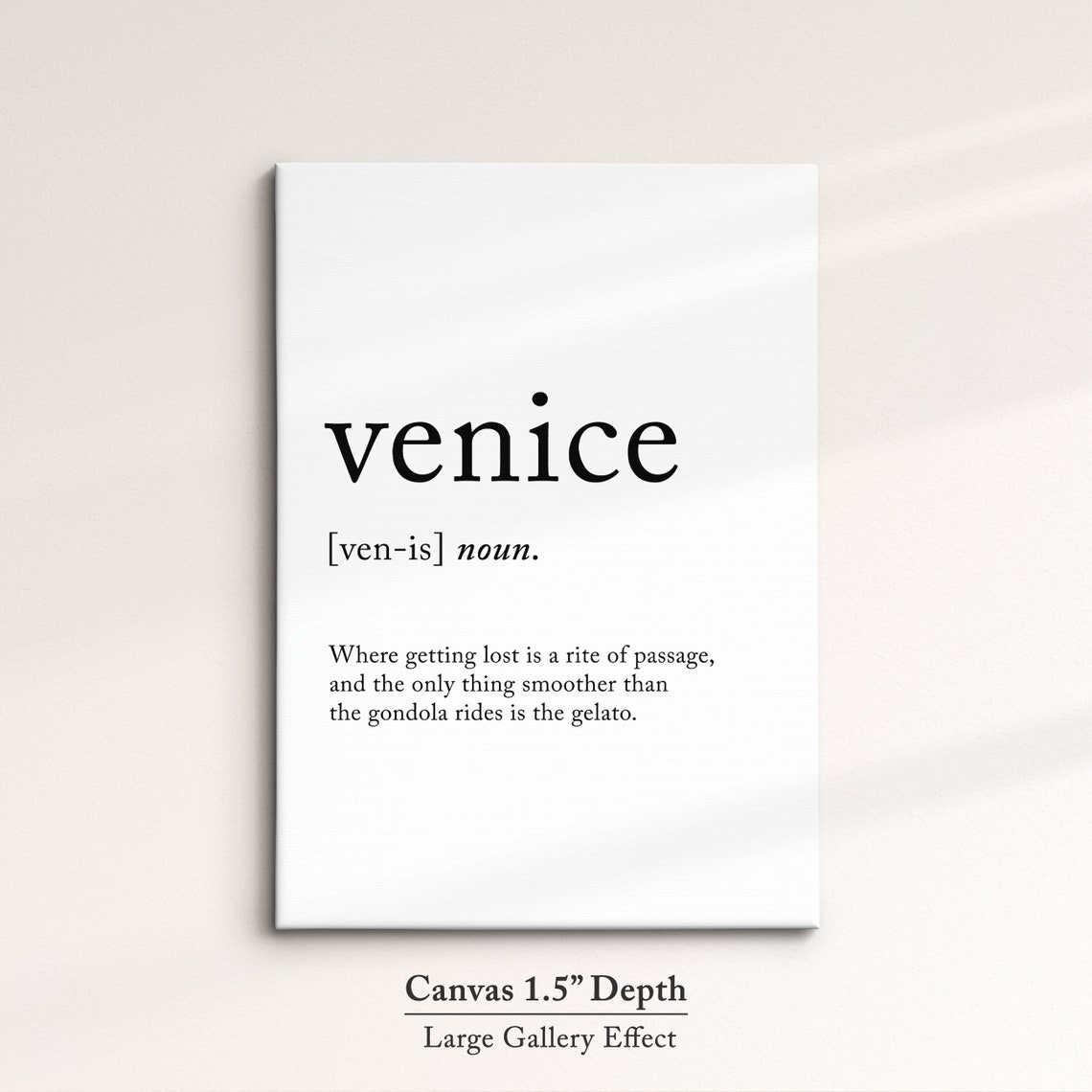 Venice Italy Funny Dictionary Definition Quote Minimalist Wall Poster - Image 3