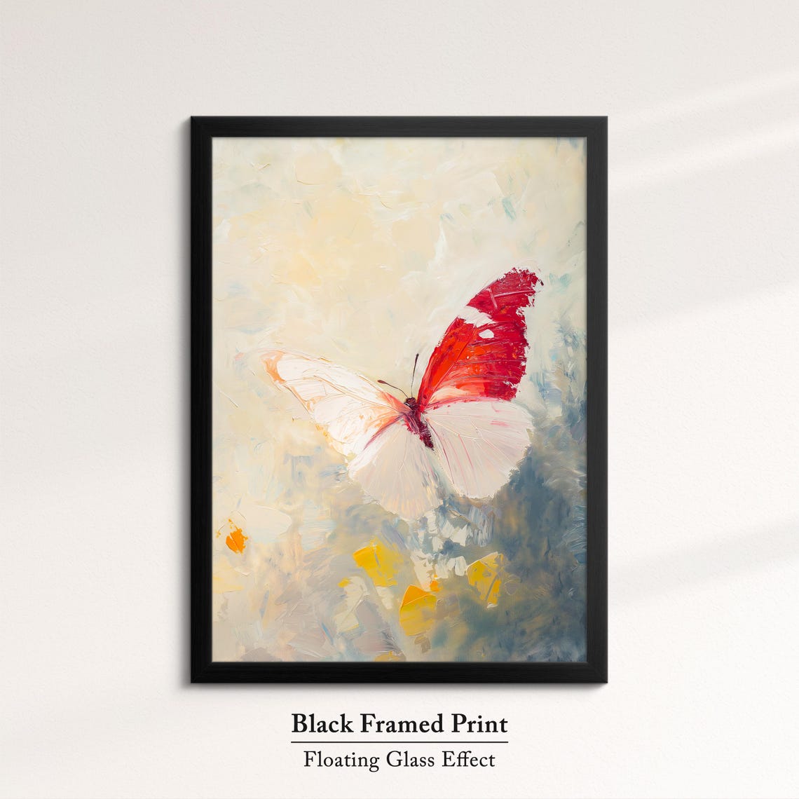 Colorful Butterfly Abstract Oil Painting Framed Print Framed Portrait Wall Art Poster Home Decor Interior Butterfly Lover Gift - Image 8