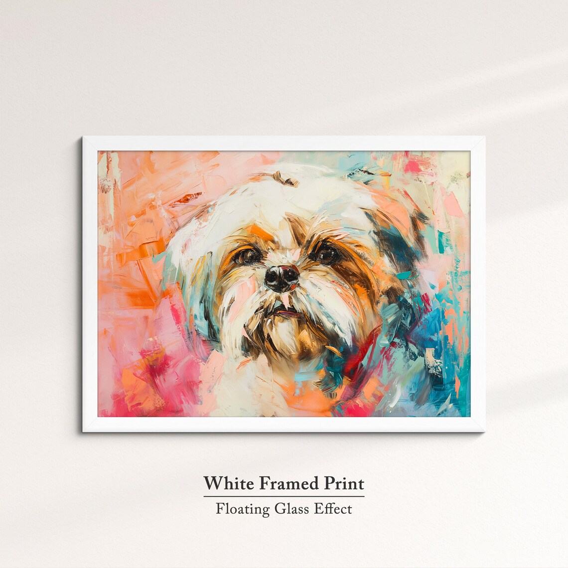Shih Tzu Abstract Oil Painting, Dog Lover Art Print - Image 7