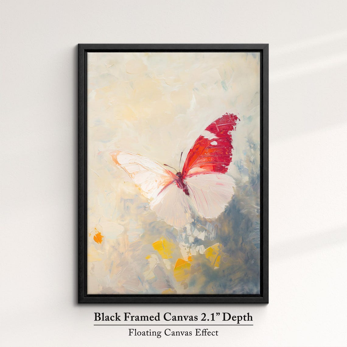 Colorful Butterfly Abstract Oil Painting Framed Print Framed Portrait Wall Art Poster Home Decor Interior Butterfly Lover Gift - Image 2