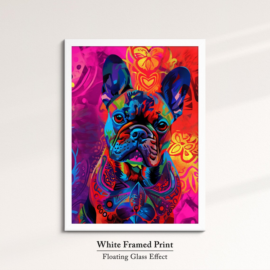 French Bulldog Pop Art Pink Colorful Portrait Dog Lover Wall Poster - Image 7