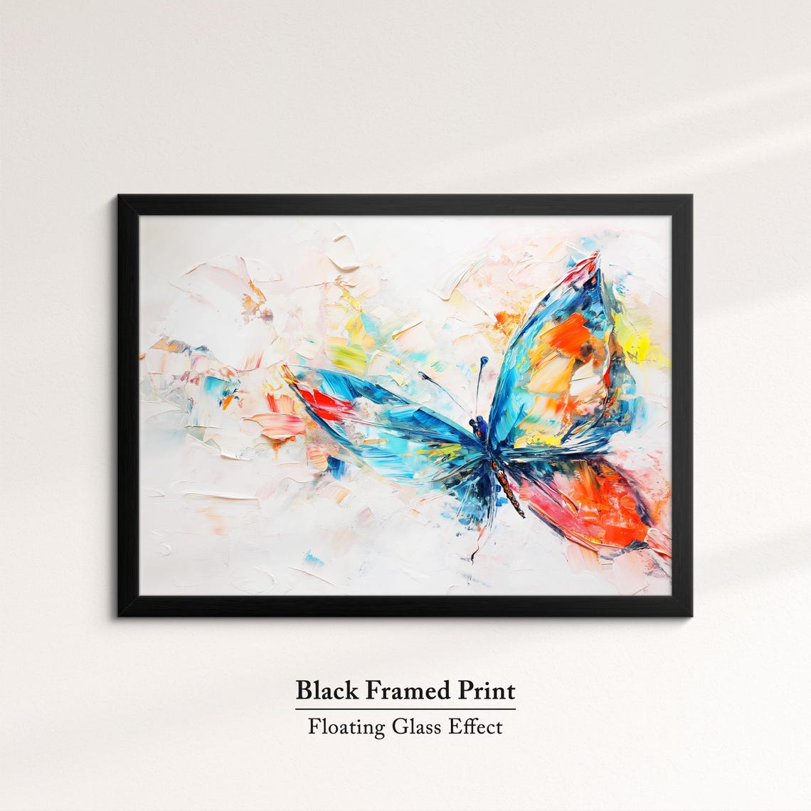 Colorful Butterfly Abstract Oil Painting Framed Print Framed Portrait Wall Art Poster Home Decor Interior Butterfly Lover Gift - Image 8