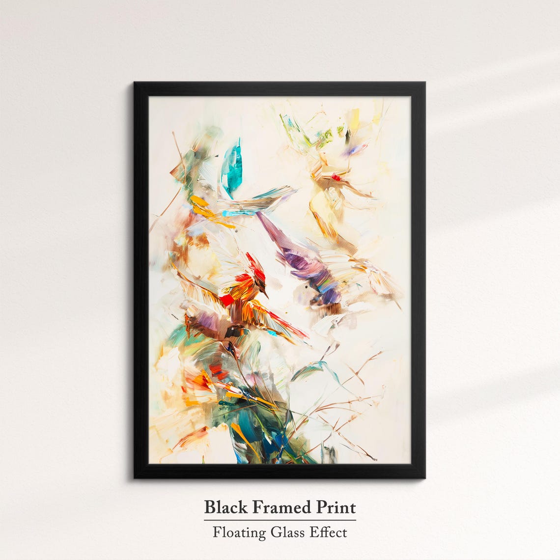 Abstract Birds In Flight White Airy Watercolor Minimal Bird Art Poster - Image 8