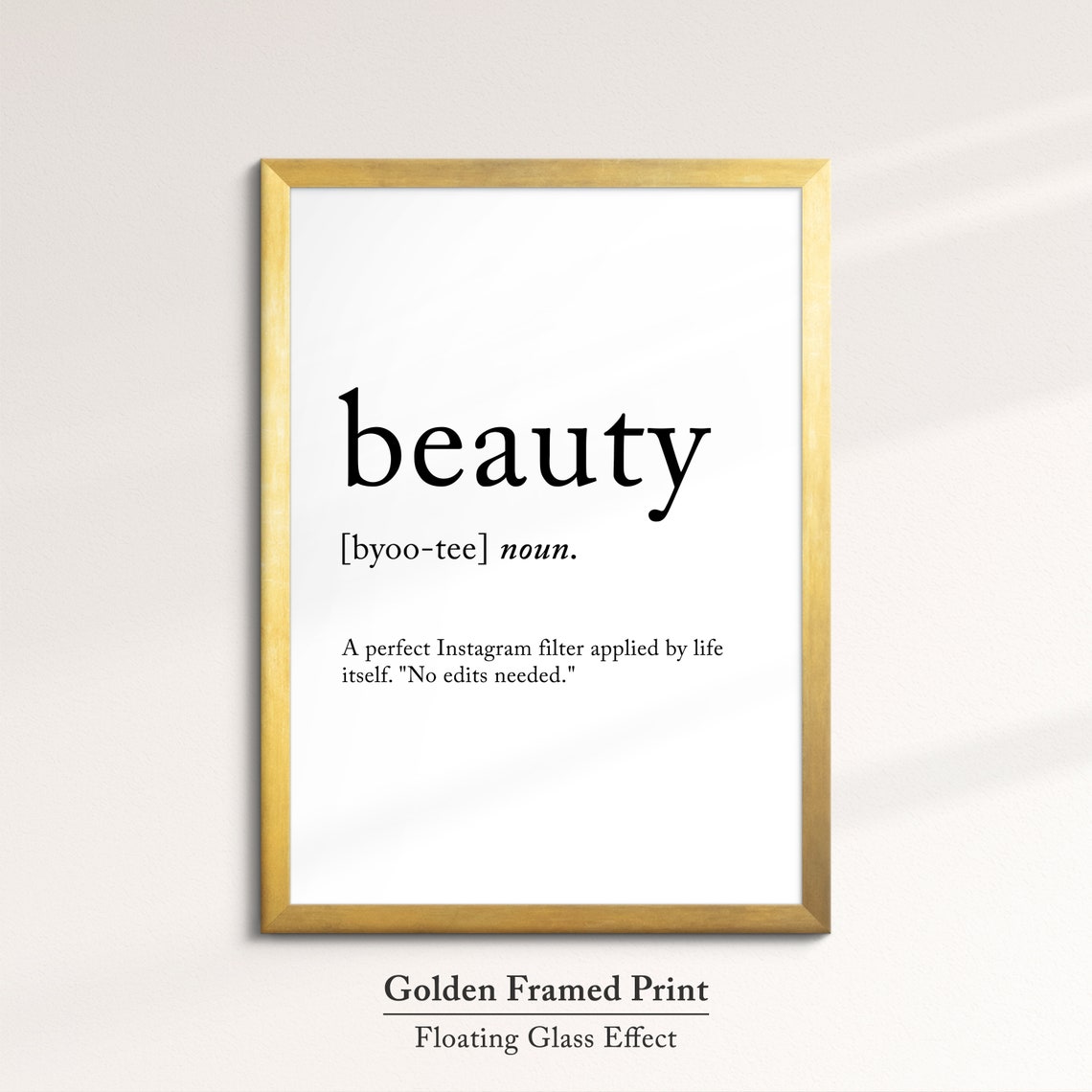 Beauty Funny Dictionary Definition Quote Minimalist Typography Poster - Image 4