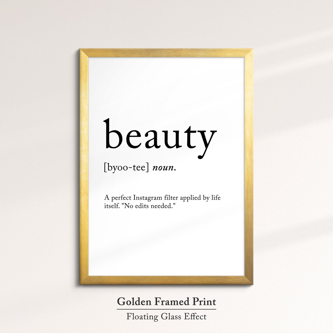 Beauty Minimalist Definition Quote Word Art Framed Print Framed Female Wall Art Lady Poster Feminine Home Decor Gifts For Her - Image 4