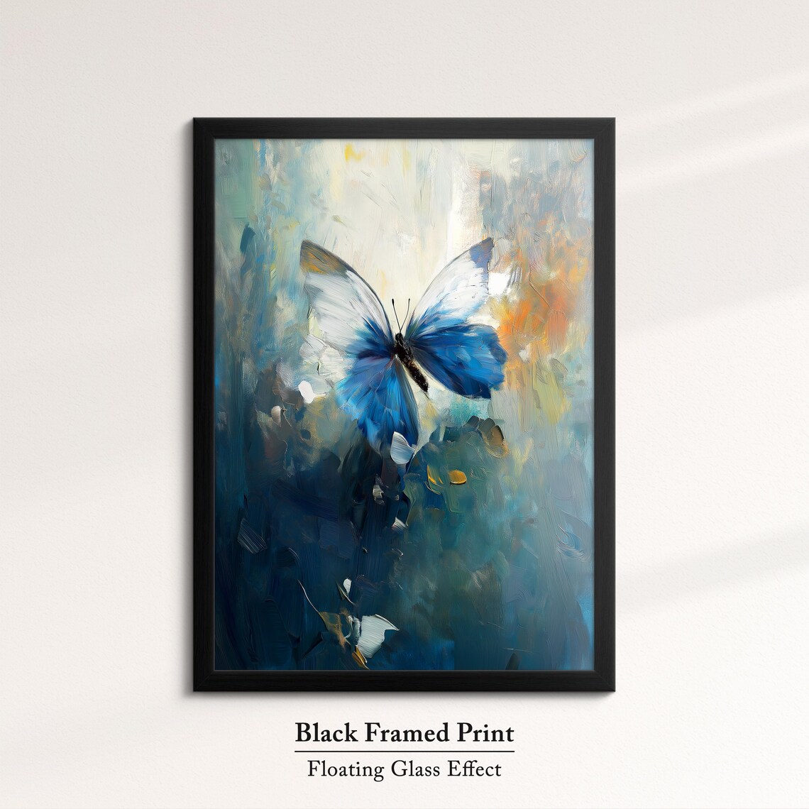 Colorful Butterfly Abstract Oil Painting Art Print - Image 8