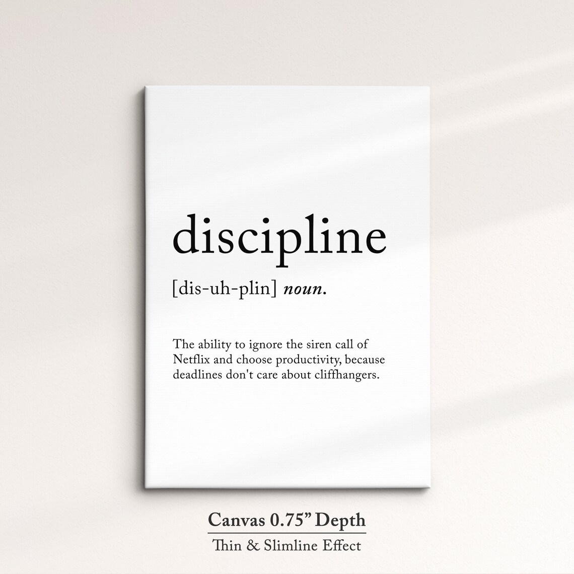 Discipline Funny Definition Dictionary Quote Minimalist Framed Print Framed Wall Art Poster Home Decor Interior Inspirational Gifts - Image 4