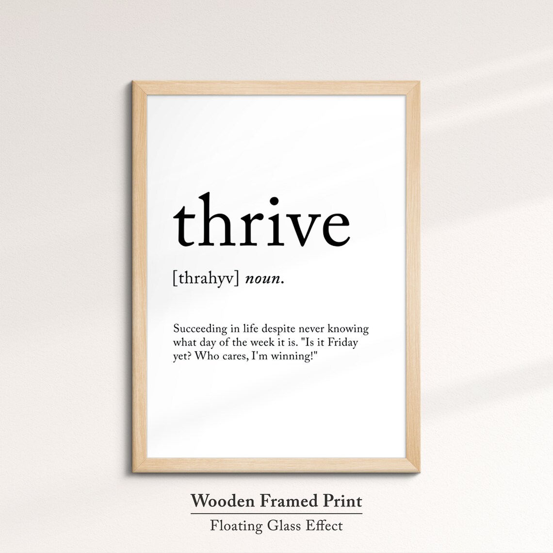 Thrive Minimalist Definition Quote Word Art Framed Print Framed Female Wall Art Lady Poster Feminine Home Decor Gifts For Her - Image 6