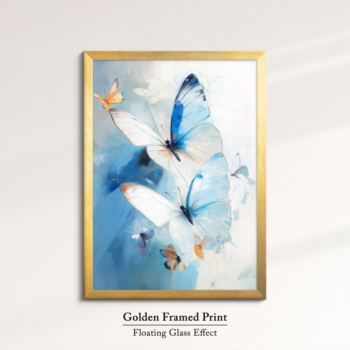 Colorful Butterfly Abstract Oil Painting, Wall Art Print - Image 5