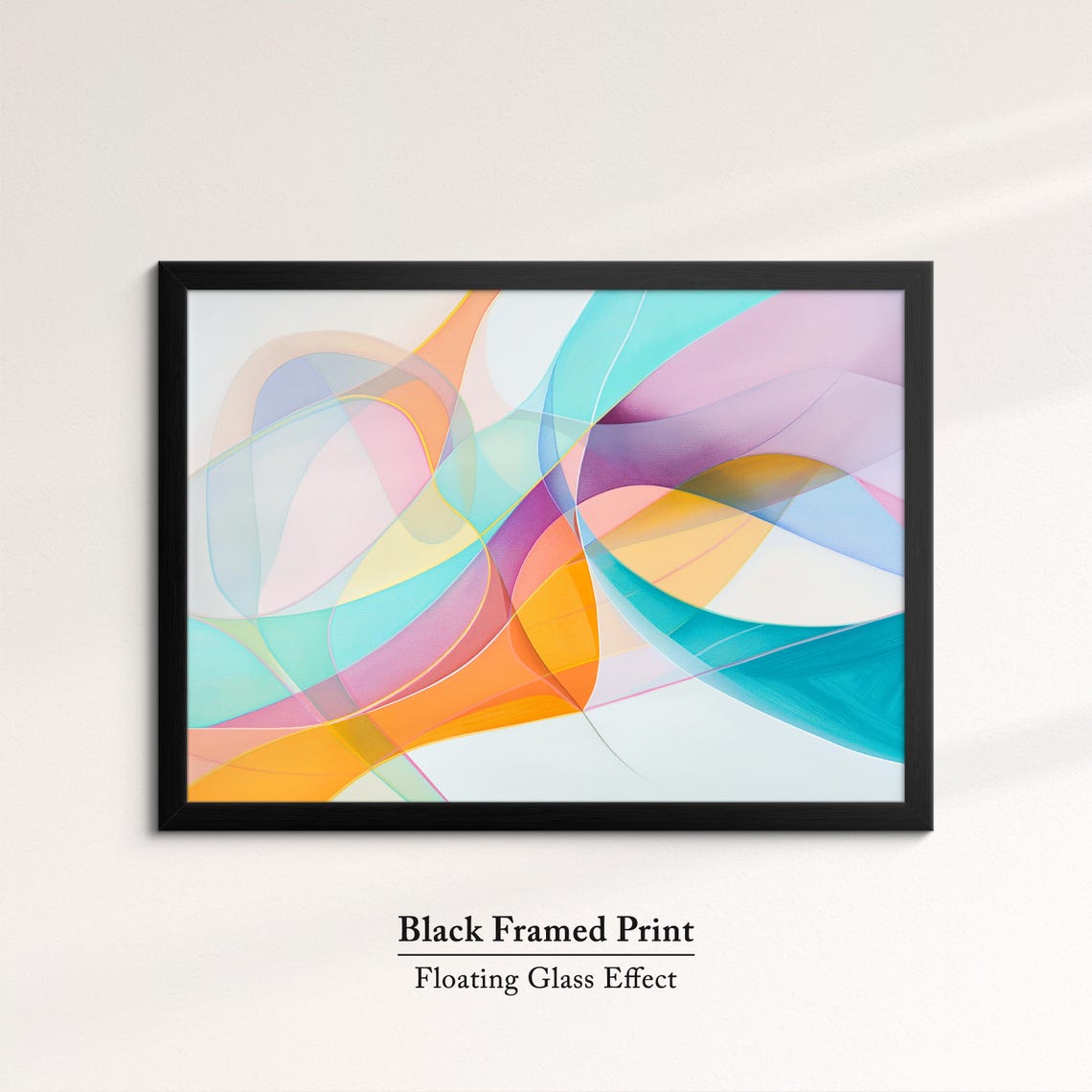 Soft Pastel Abstract Flowing Ribbons Contemporary Minimalist Wall Art - Image 8