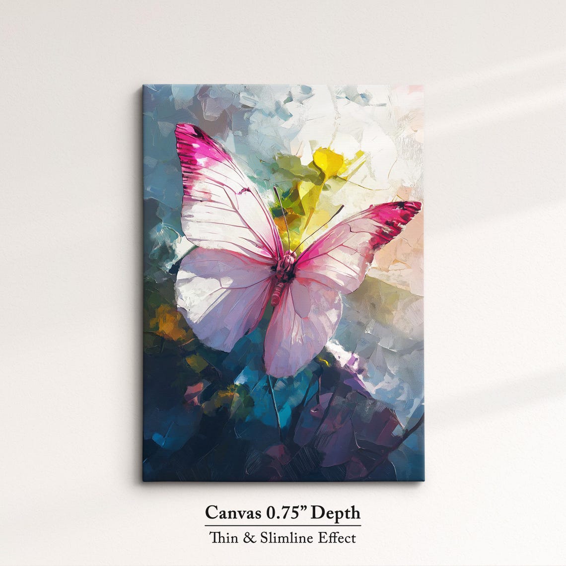 Colorful Butterfly Abstract Oil Painting Framed Print Framed Portrait Wall Art Poster Home Decor Interior Butterfly Lover Gift - Image 4